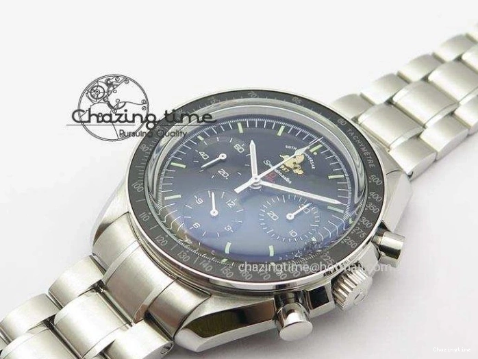 0516 Refined Speedmaster 50th Anniversary Black Dial On SS Bracelet 8232